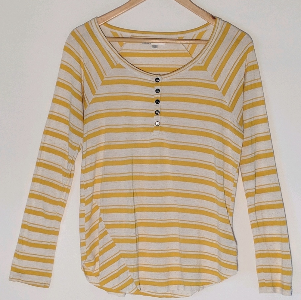 Volcom Women's Long Sleeve Striped Shirt Size M